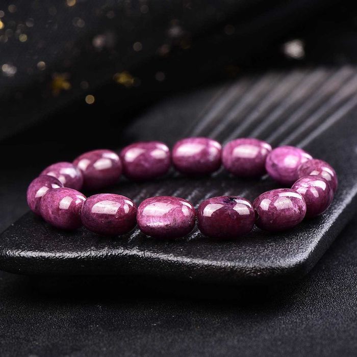 Certificado ALGT - Pulseira de rubi natural- 43.74 g