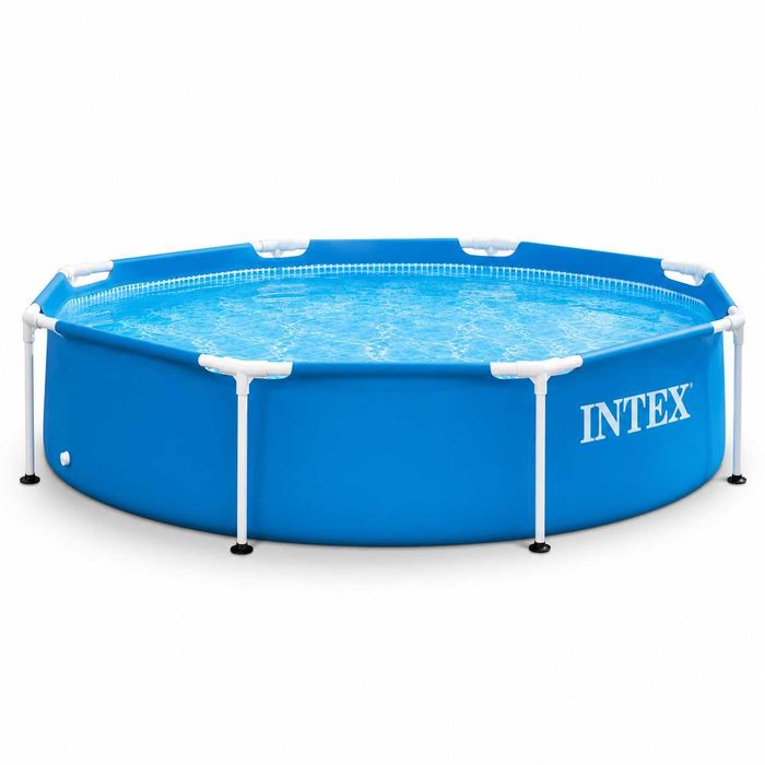 Каркасний басейн Intex 244×51 см, 1828 л, круглий басейн для дітей та всієї родини, для дачі й двору