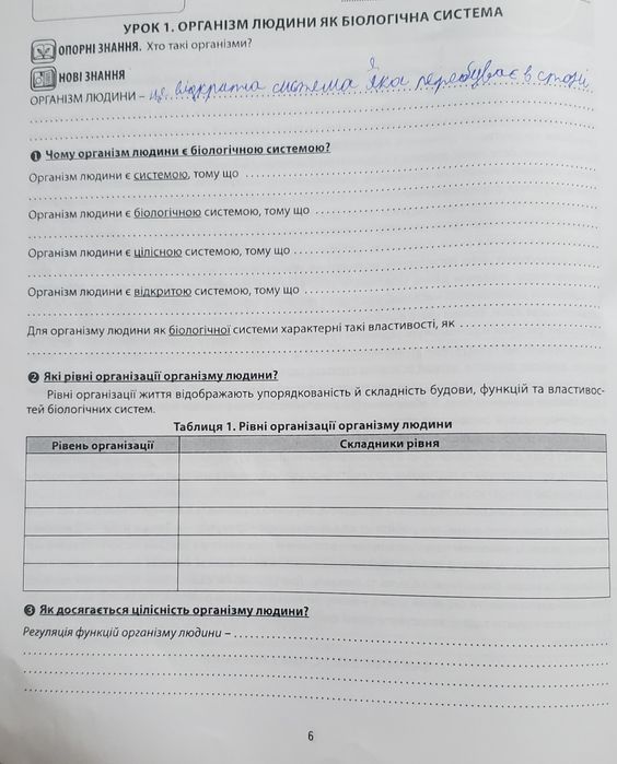 Біологія робочий зошит 8 класСоболь
