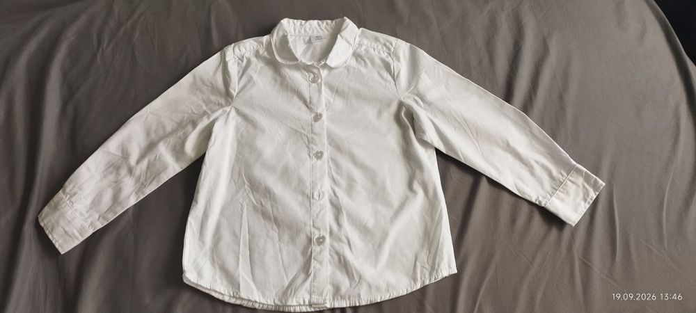 Biała koszula rozm. 104 dziewczęca galowa jak nowa
