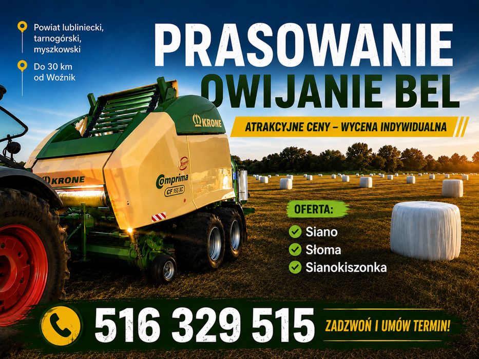 Usługi Prasowania i Owijania Bel - Woźniki, Tarnowskie Góry, Lubliniec, Myszków