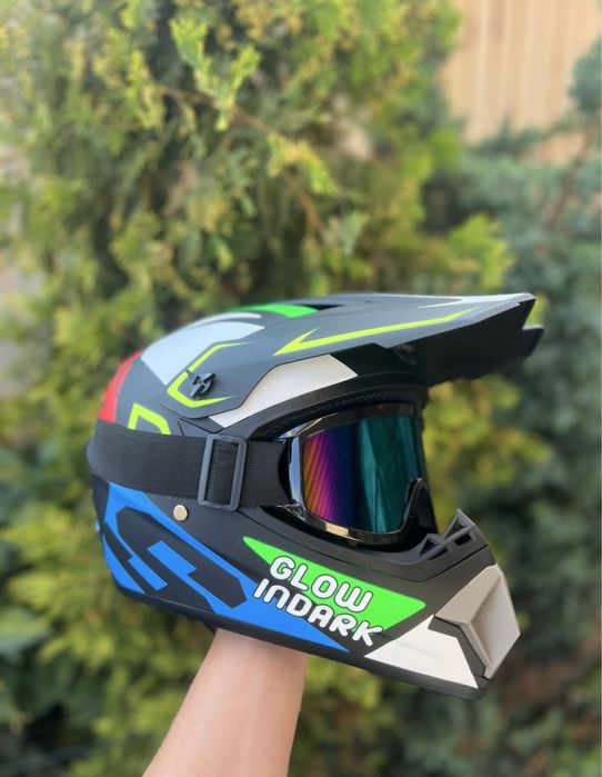Мотошолом для Ендуро, шлем, маска, ATV + В ПОДАРУНОК ОКУЛЯРИ