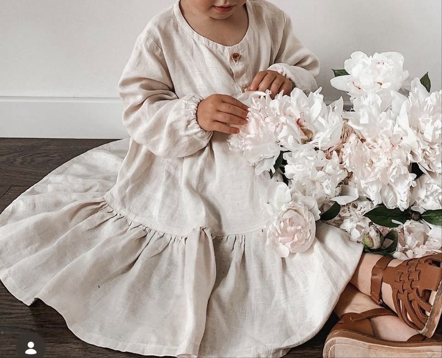 Сукня з льону, сарафан, блуза для дівчинки 104-110