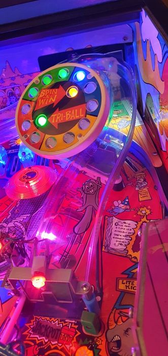 Flipper fliper pinball Rocky and Bullwinkle