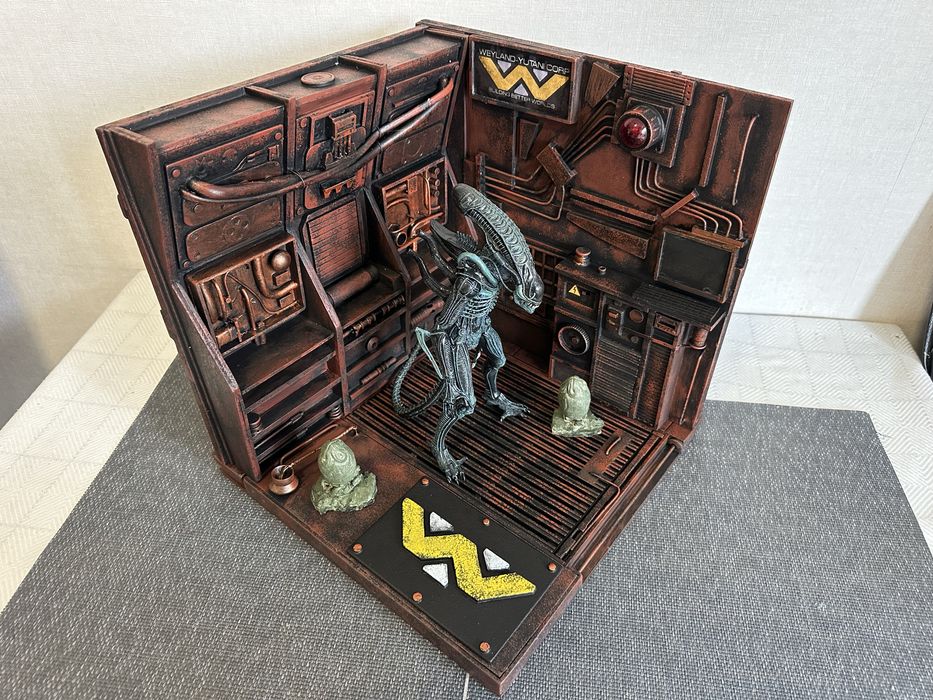 Чужой Ксеноморф диорама разборная с подсветкой