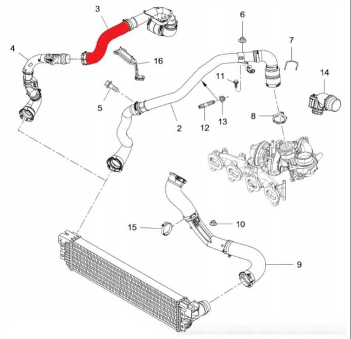 Rura wąż przewód powietrza intercooler / MASTER III / MOVANO B / NV400