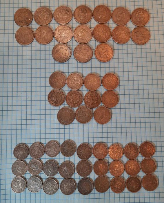 Євро, центи (обігові)