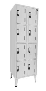 Armário Vestiário/Cacifos Triplo Cinza com banco e 1970A*900L*800P