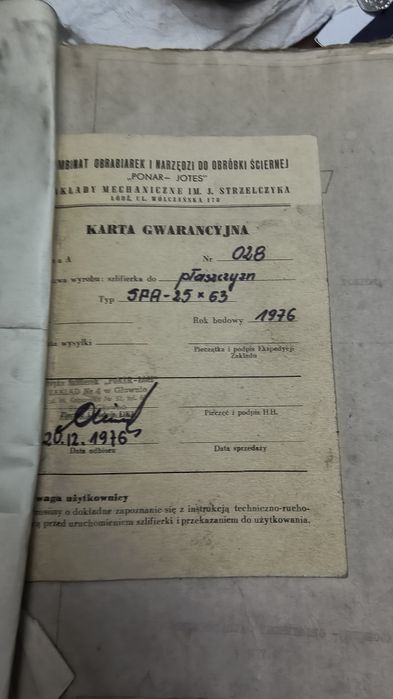 Szlifierka do płaszczyzn Jotes SPA 25x63 sprawna
