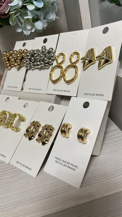 Сережки COS, золотисті