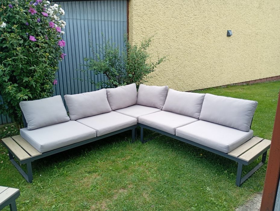 Narożnik ogrodowy Light Grey  metalowy komplet Focus Garden