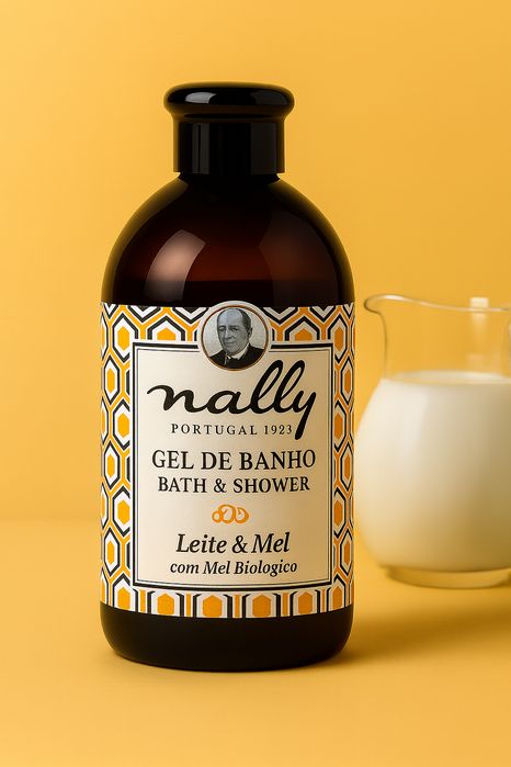 Gel de Banho Nally® 1 L – Leite & Mel Biológico