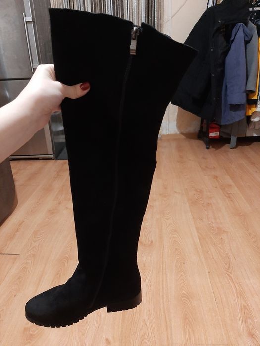 Ботфорты замшевые демисезонные 38р.