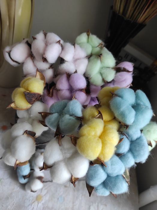 Бавовна  Натуральна  Лотос Рускус Сухоцвіти  Сухоцветы