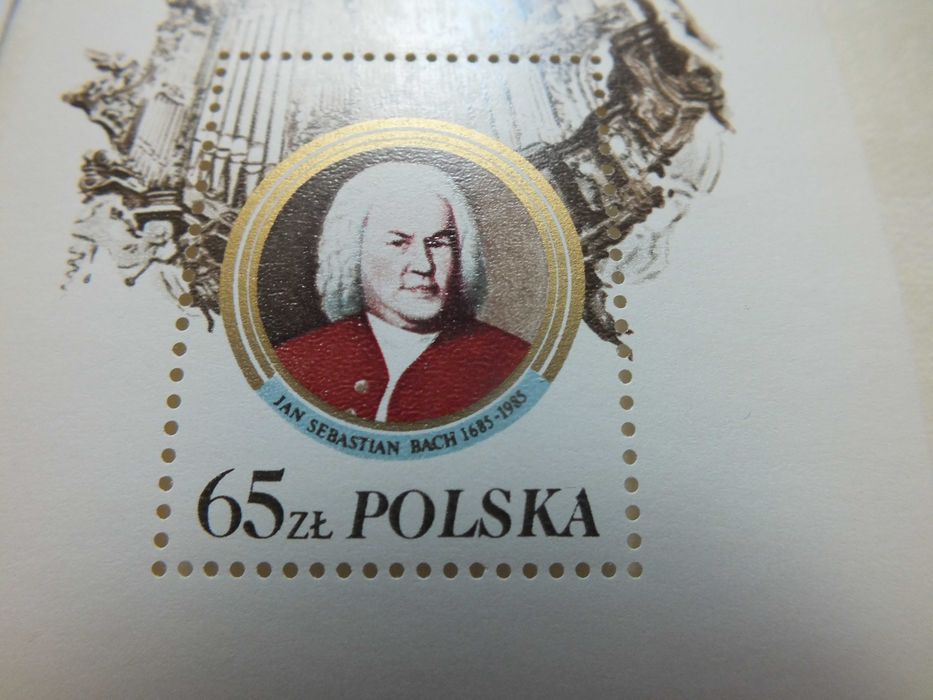znaczki wydanie pojedyncze  Fi2864  Blok 127 typ I Polska 1985r. BACH czysty **