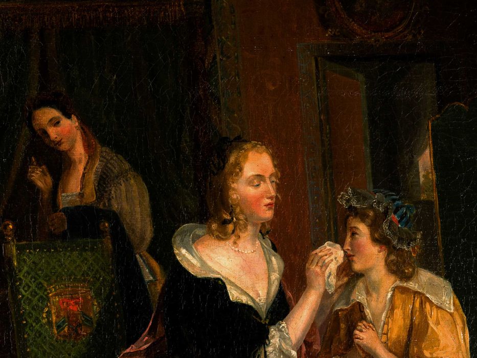 Pintura mãe filha Jean Augustin Franquelin | Romantismo