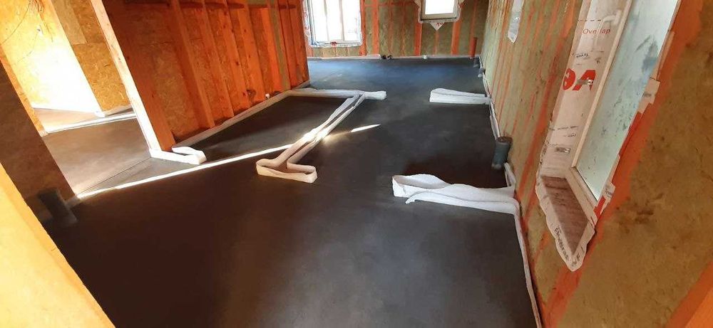 Стяжка підлоги Машинная Полусухая Напівсуха стяжка пола Заливка пола