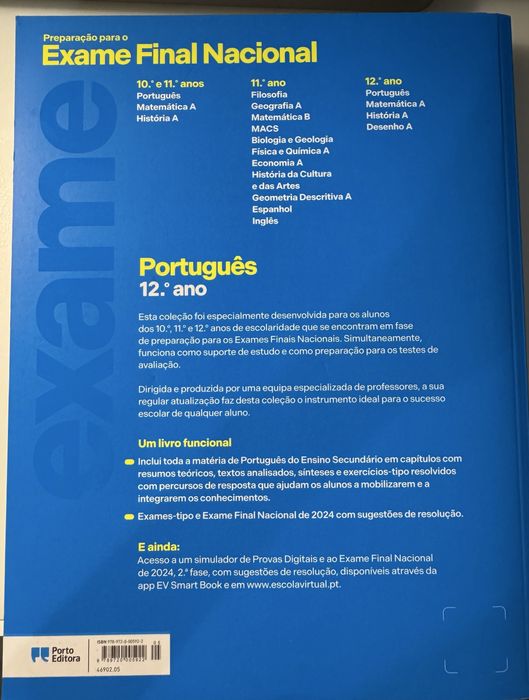 Livro de exame de Português 2025
