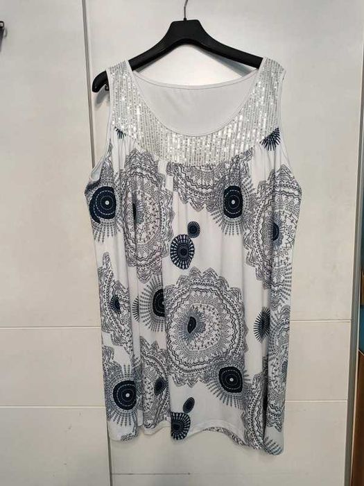 Śliczna wygodna tunika cekiny 52/54