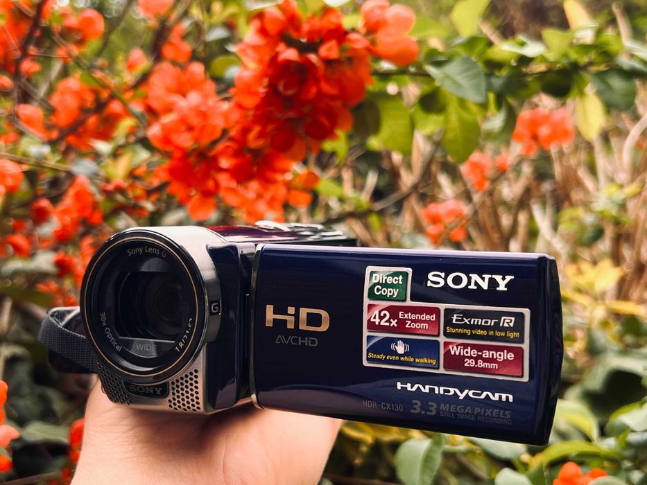 Kamera Sony Handycam HDR CX130 niebieska + Zestaw /y2k