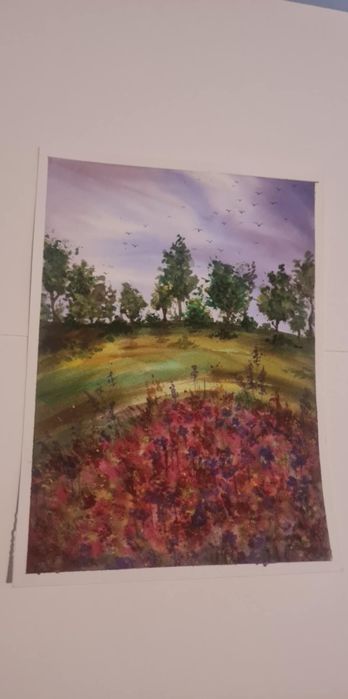 Obrazki malowane ręcznie akwarelami