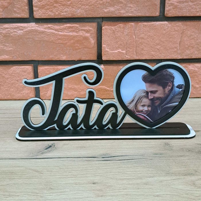 Drewniana ramka na zdjęcie - DZIEŃ OJCA + WŁASNE ZDJĘCIE