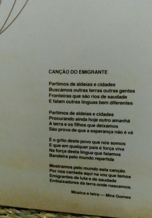 LP Portugal meu país, 1 congresso das Comunidades Portuguesas 1981