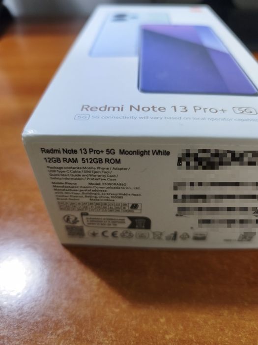 Telemóvel Xiaomi Redmi Note 13 Pro+ 5G 12/512GB