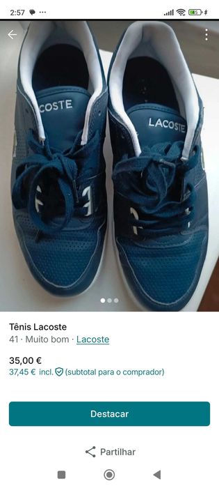Tênis Lacoste ..