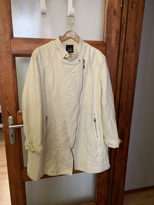 Kurtka płaszczyk beżowa 54 7XL duży rozmiar bonprix