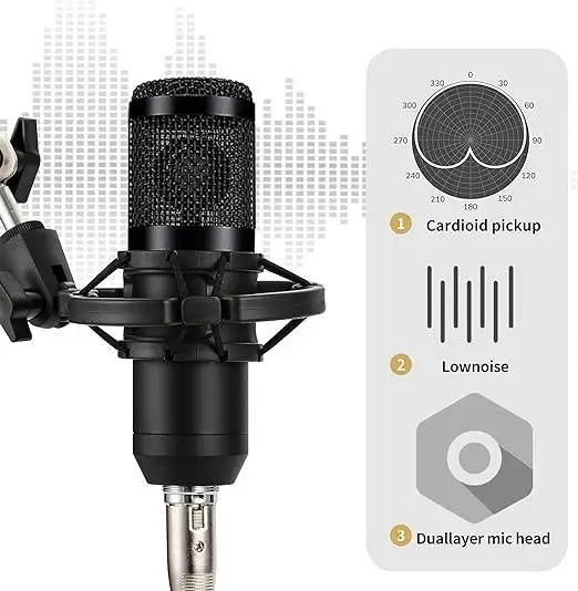 Мікрофон + Навушники Professional Condenser Microphone Sound CardSet зі звуковою картою