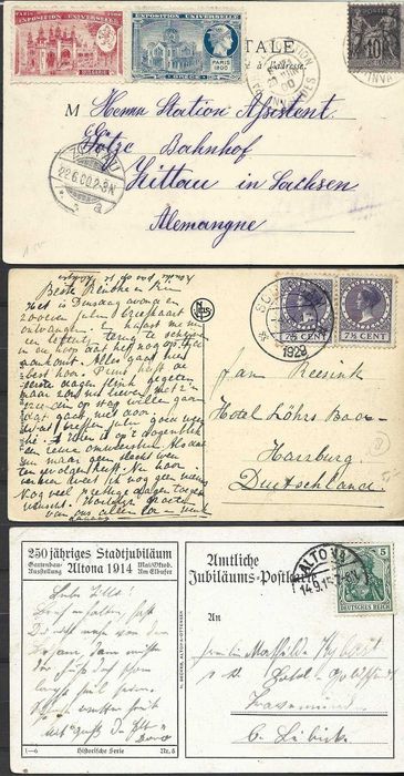 63 postais históricos, bastante antigos e Raros, com bons selos.