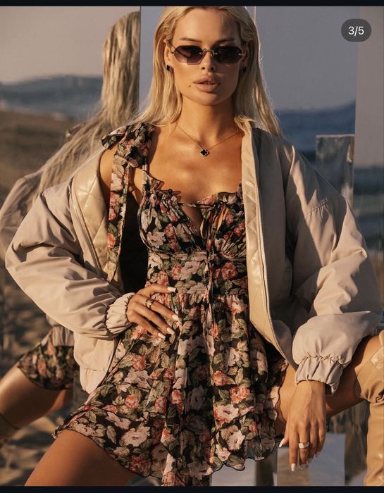 Куртка - бомбер Lior двостороня бежевого кольору