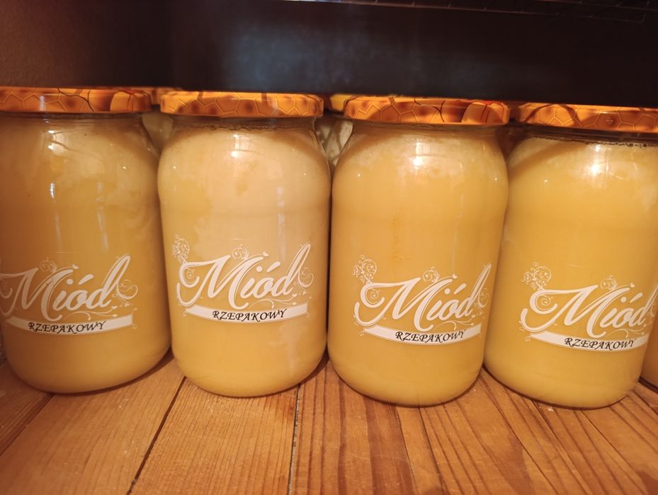 Miód rzepakowy, wielokwiatowy 900 ml