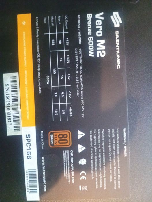 SilentiumPC vero. 2 bronze 600W