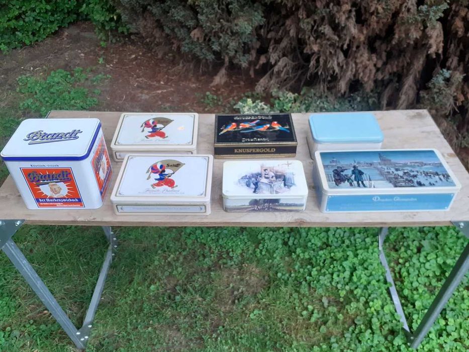 Metalowe Pudełka Puzderka Vintage Loft itp