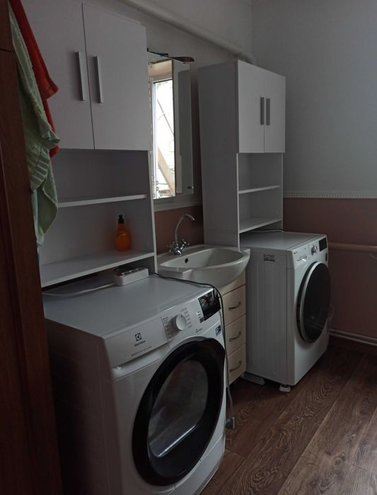 Влагостойкий шкаф с полками в ванную под стиральную машину ДСП МДФ