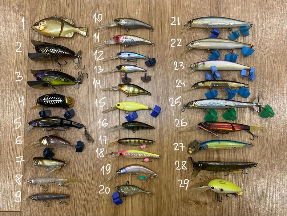Оригінальні воби з Японії, воблери на щуку, судака, форель, головня