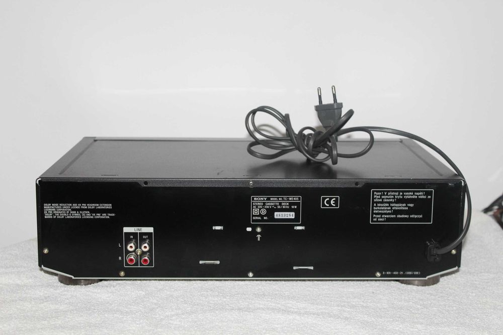 SONY TC-WE405 Magnetofon deck 2 kasetowy stereo hi-fi Wysyłka