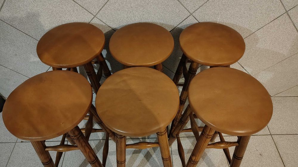 Conjunto de 6 bancos para bar como NOVOS
