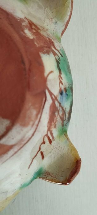 Saleiro decorativo tartaruga em cerâmica pintada â mão