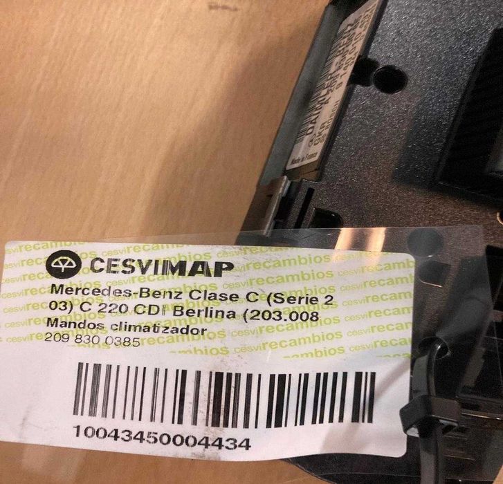 Comando Chauffage Mercedes