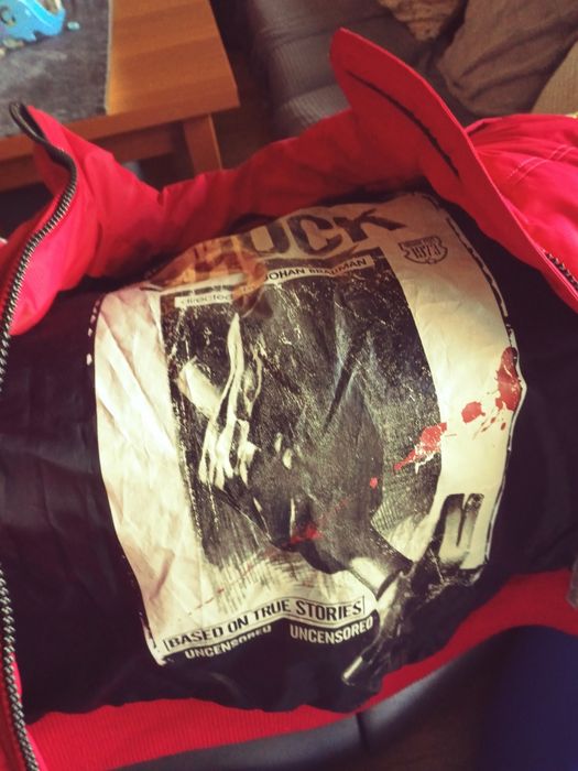 Kamizelka meska czerwona L pikowana zimowa