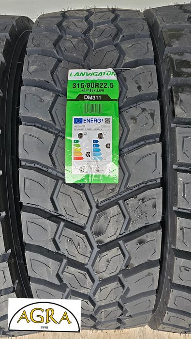 315/80R22.5 (890netto) LANVIGATOR opona opony nowa napęd BUDOWLANA 27cm