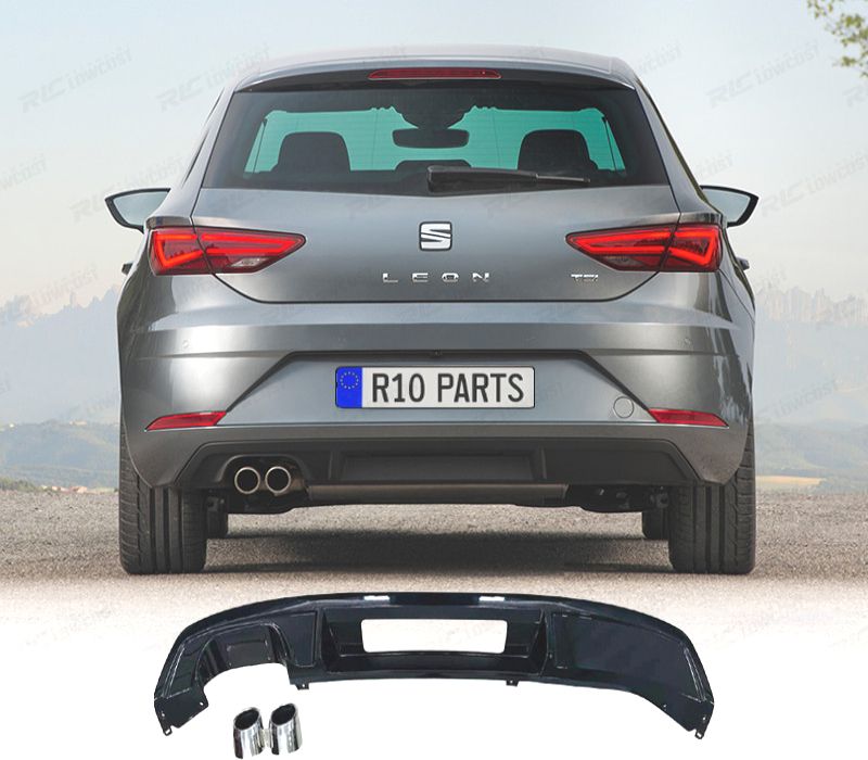 DIFUSOR SEAT LEON 17-20 LOOK FR PRETO BRILHANTE + PONTEIRAS DE ESCAPE