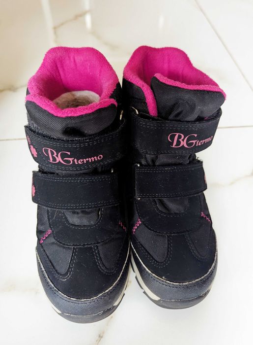 Термочеревики B&G дівчинка 30 розмір 19,5 см чорні/фуксія