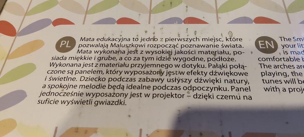 Smiki mata edukacyjna z projektorem