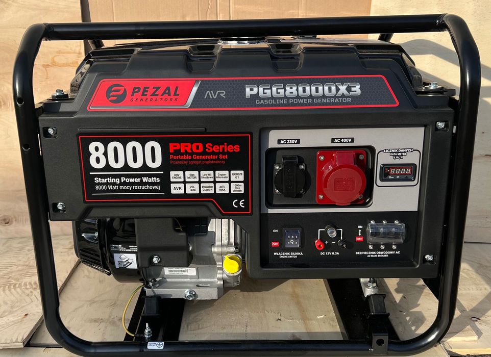 Генератор трифазний бензиновый PEZAL PGG8000x3 (6,5 кВт)