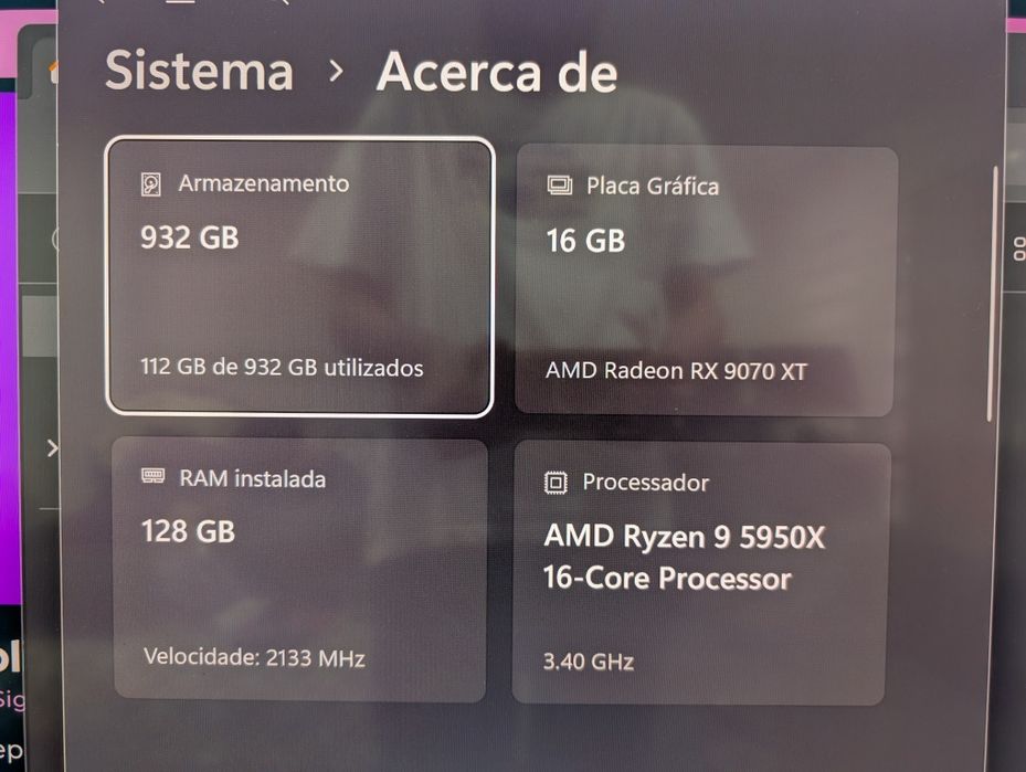 PC Gaming RX 9070 XT Ryzen 9 64/128GB Ram Lian Li
