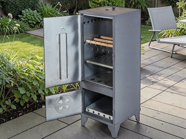 Wędzarnia metalowa domowa ogrodowa wytrzymała grill stalowy